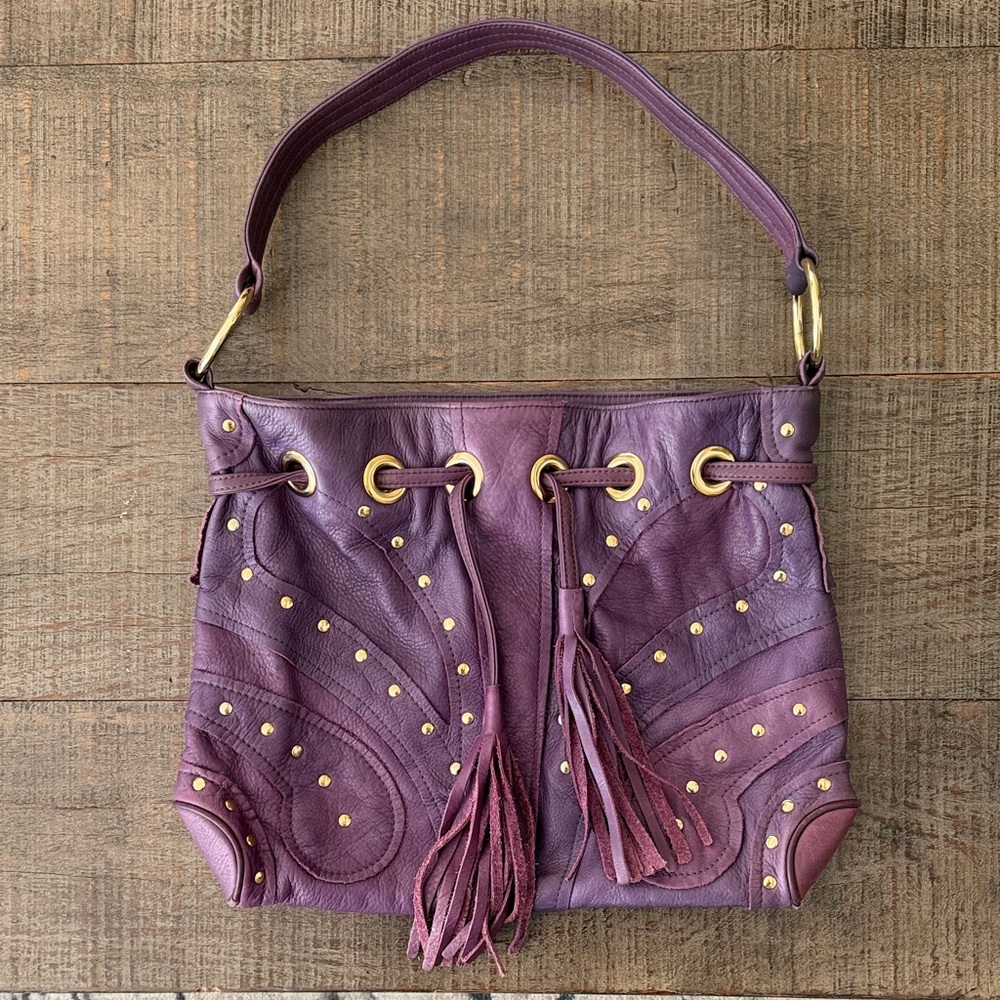 Bulgaria Butterfly Hobo Purple Bag
